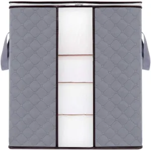 Warooma Clothes Storage Bag Clothes Duffel Bag Foldable Strong Zipper Transparent Window Large Capacity Storage Bag Used for Bedspreads Blankets Bedding Etc