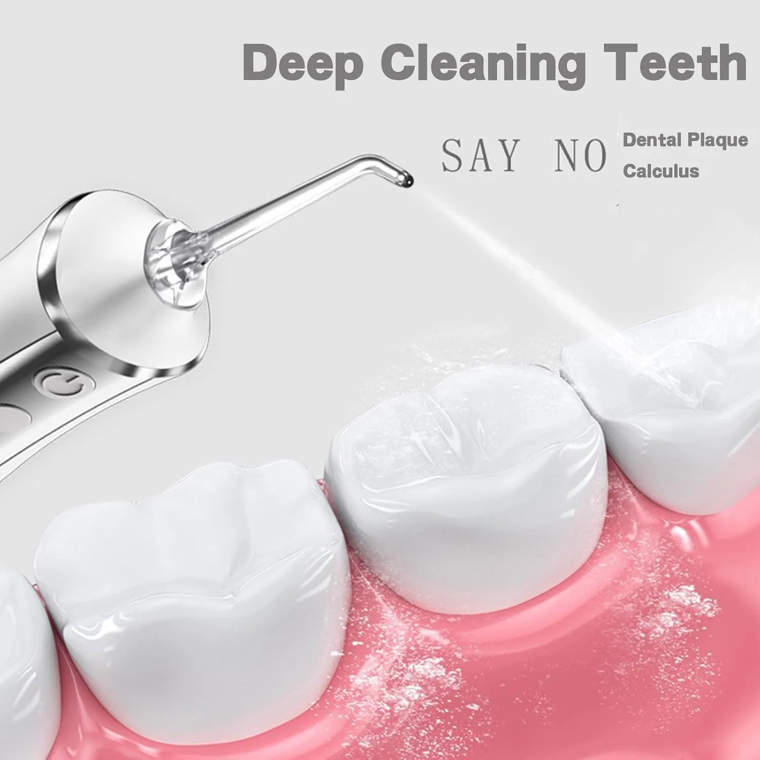 Water Flosser for Teeth Cordless,Professional Oral Irrigator,Ergonomic Non-Slip Grip,3 Modes and 5 Nozzles,300ml Water Tank,Low Noise Level - 70db,for Tooth,Gum and Dental Care (Pink)