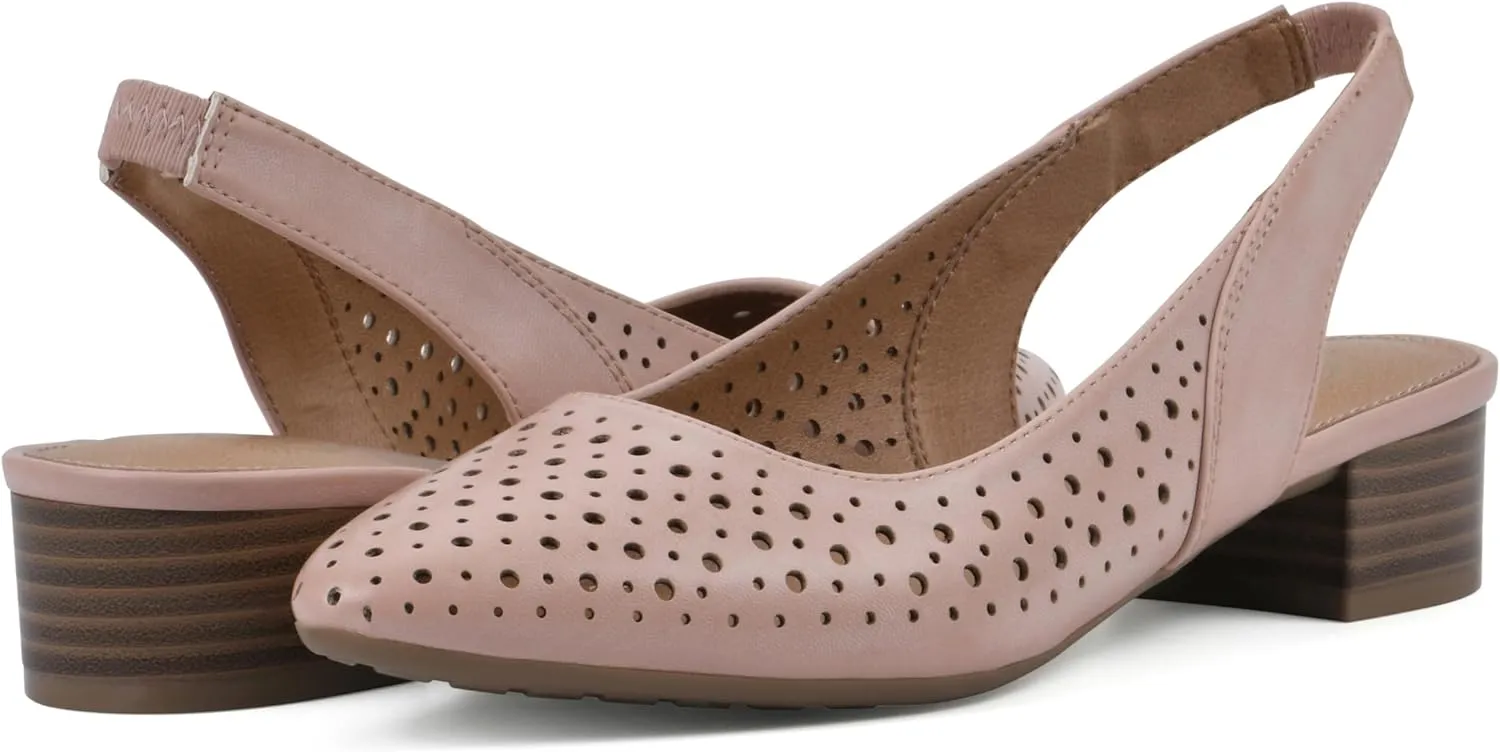 WHITE MOUNTAIN Women's Boronic Low Block Heel