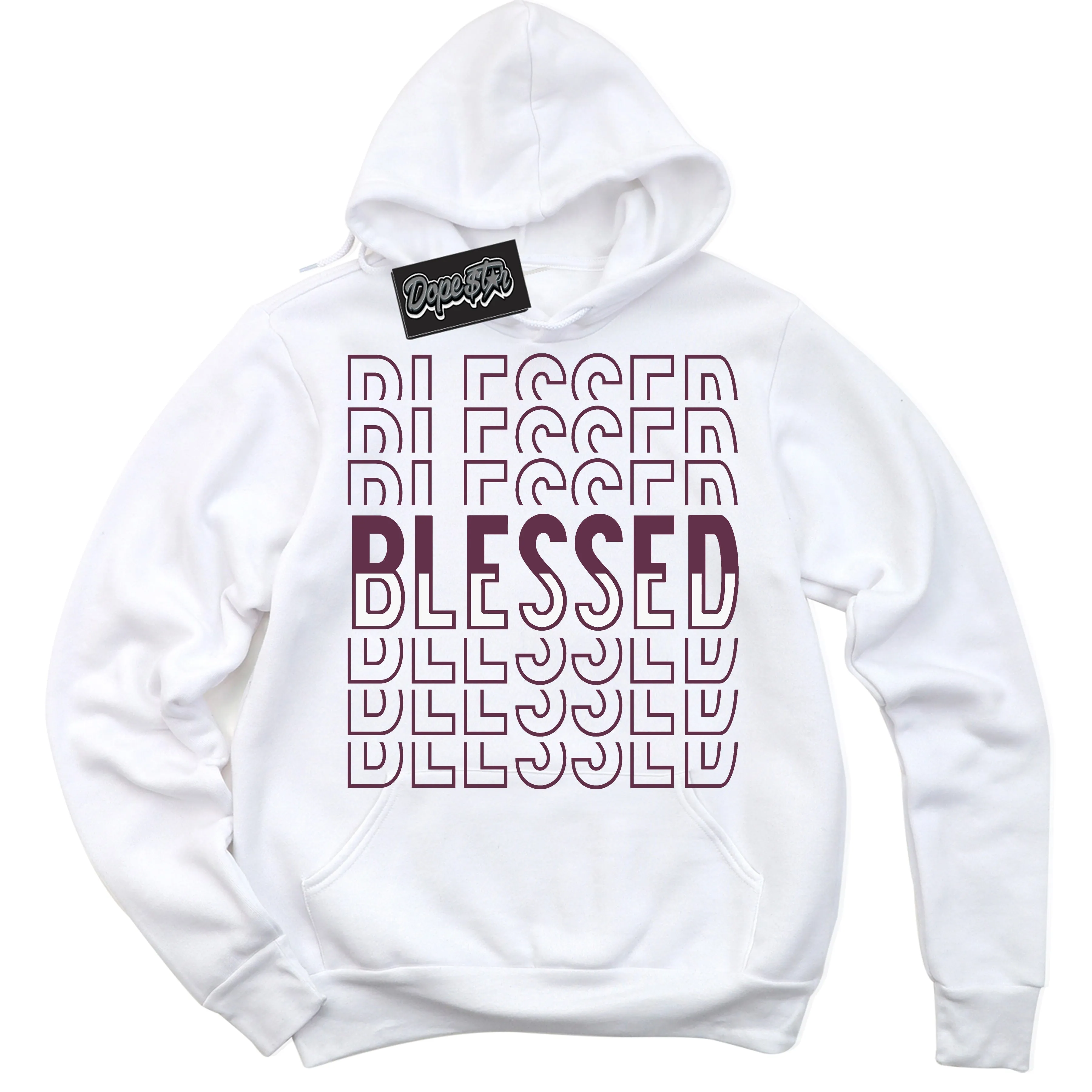 White Viotech Dunks Sneaker Hoodie Blessed Stacked Graphic