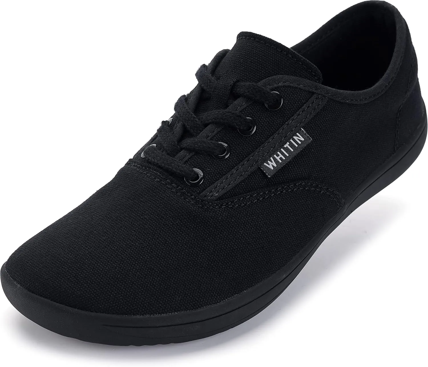 WHITIN Women's Wide Canvas Minimalist Barefoot Shoes | Zero Drop Sole | Casual Sneaker