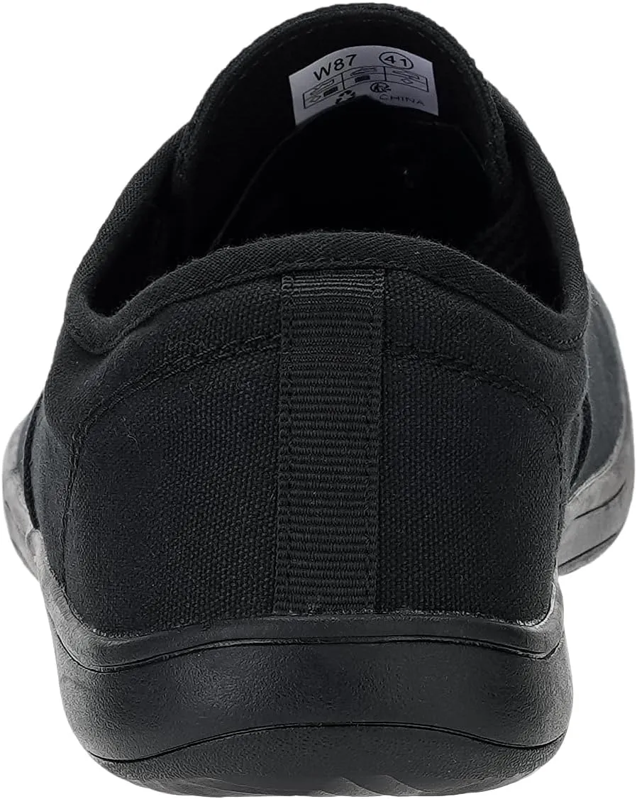 WHITIN Women's Wide Canvas Minimalist Barefoot Shoes | Zero Drop Sole | Casual Sneaker