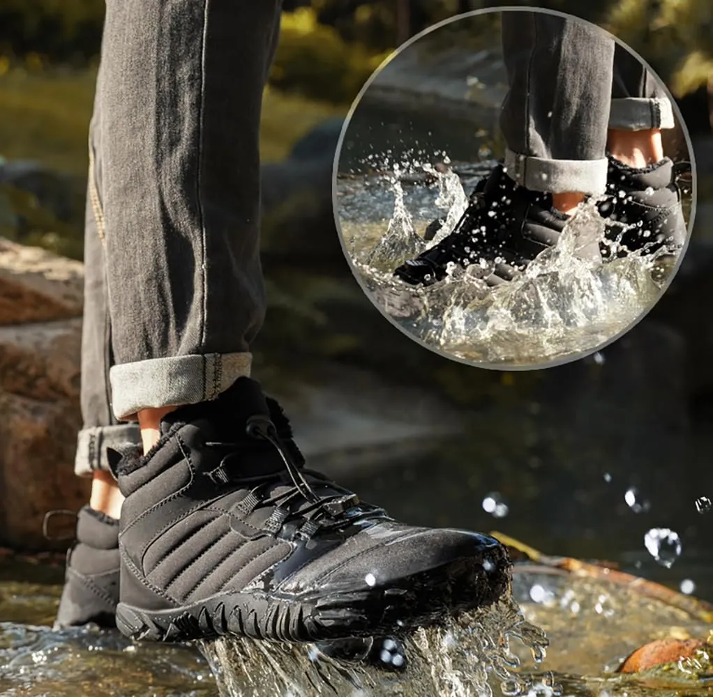 Winter Hike Walking Barefoot Footwear Womens Men Barefoot Boots Autumn Winter Waterproof Wide Toe Barefoot Shoes