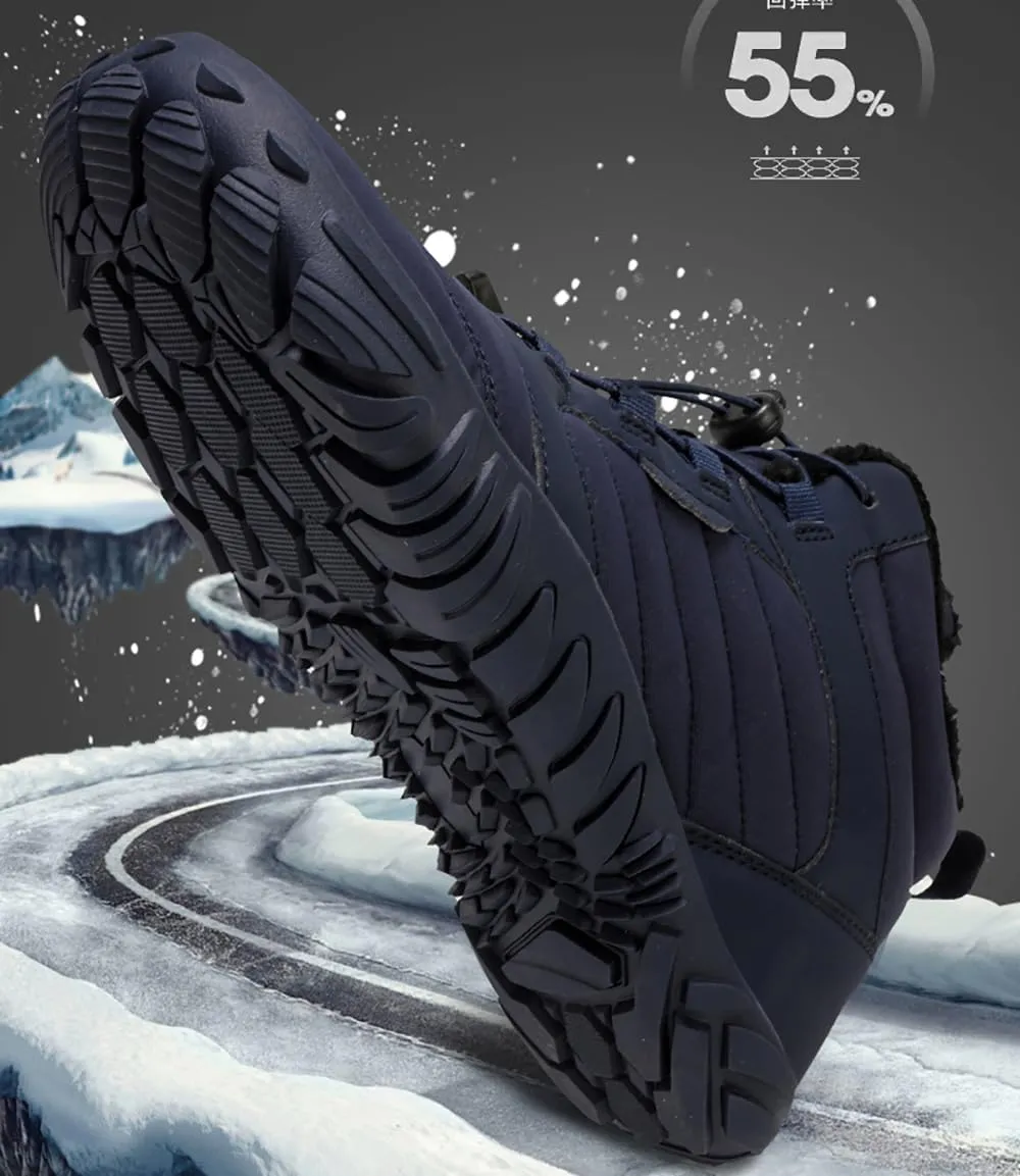 Winter Hike Walking Barefoot Footwear Womens Men Barefoot Boots Autumn Winter Waterproof Wide Toe Barefoot Shoes