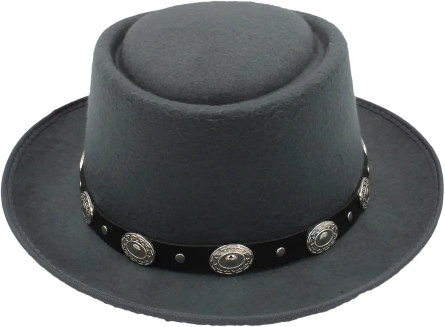 Women Men Hat Wool Flat Fedora Hat For Lady Gentleman Boater Trilby Hat Hat Size 58CM
