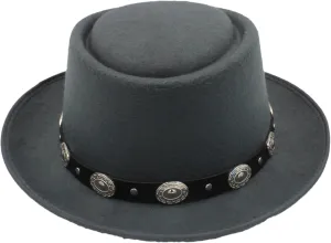 Women Men Hat Wool Flat Fedora Hat For Lady Gentleman Boater Trilby Hat Hat Size 58CM