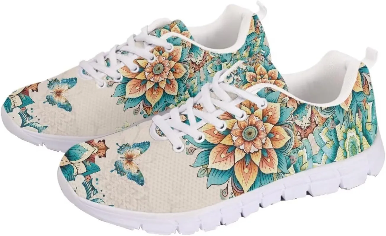 Women Men Lace Up Shoes Walking Sports Trainers Durable Sneaker for Running Hiking Gym US 5-15