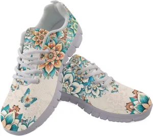 Women Men Lace Up Shoes Walking Sports Trainers Durable Sneaker for Running Hiking Gym US 5-15