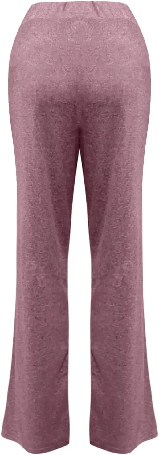 Women's Bootcut Yoga Pants Crossover High Waist Flare Leggings 2024 Trendy Casual Stretchy Workout Soft Bell Bottom Leggings
