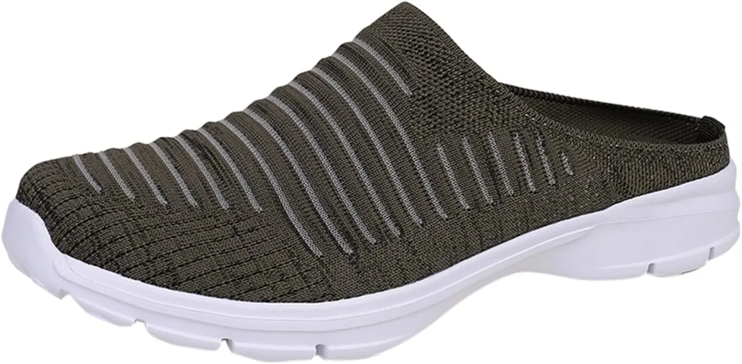 Womens Breathable Mesh Walking Mules Sneakers Tennis Shoes Men Food Service Shoes Dressy Casual Waterproof Sneakers Steel Toe Tennis Shoe Cross Trainer Shoe