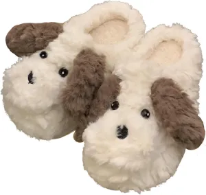 Women's Cute Animal Slippers Warm Memory Foam Animal Home Shoes Soft Fleece Plush House Slippers Indoor Outdoor