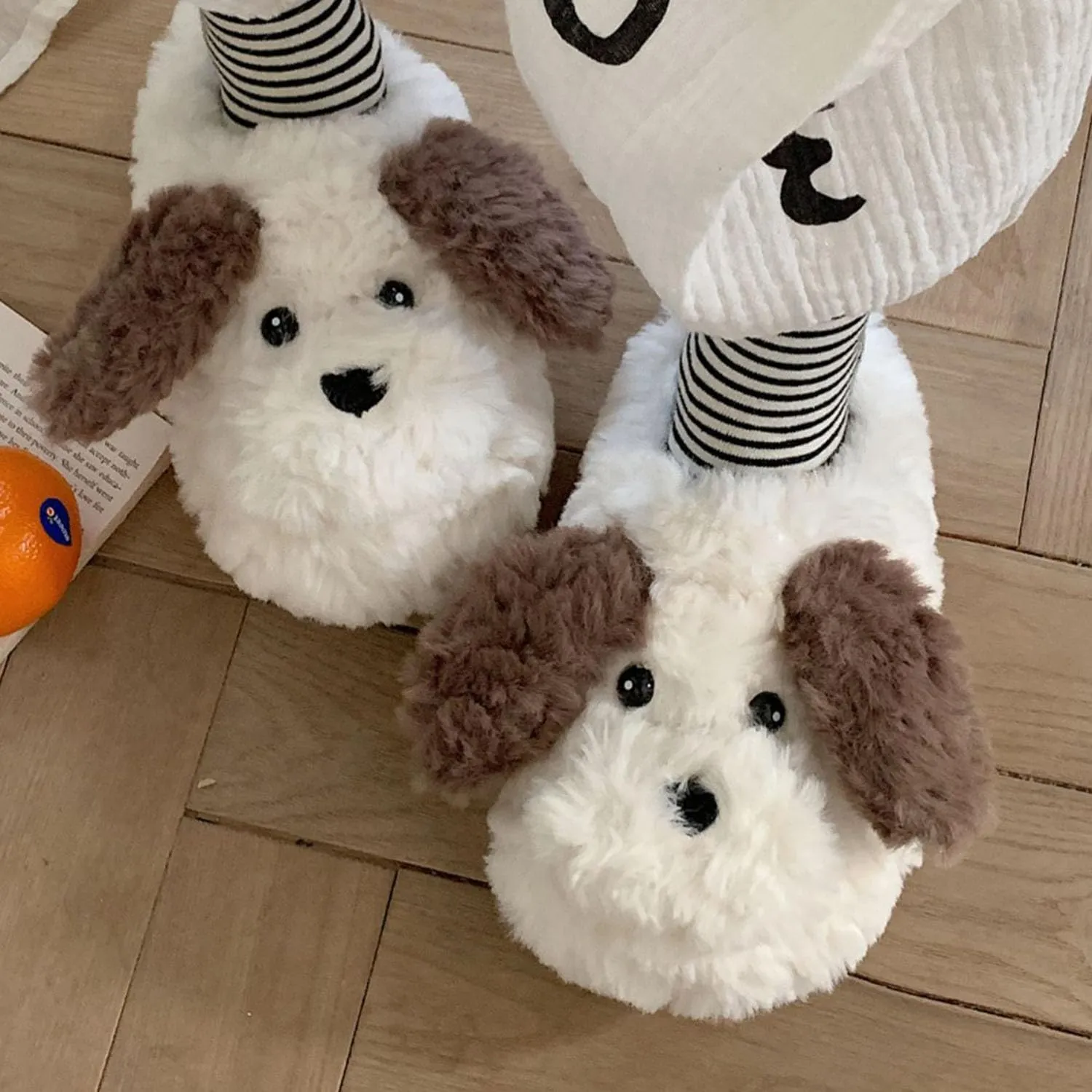 Women's Cute Animal Slippers Warm Memory Foam Animal Home Shoes Soft Fleece Plush House Slippers Indoor Outdoor