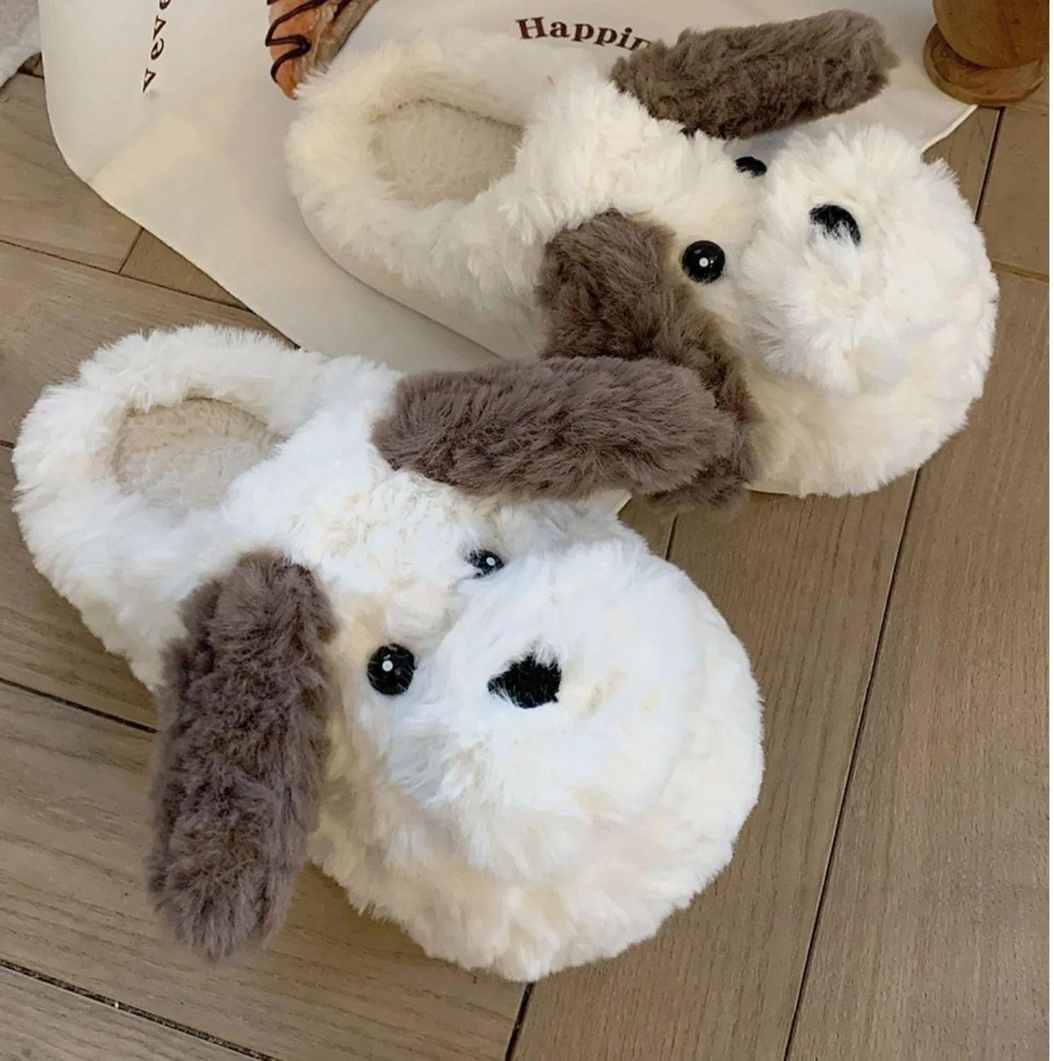 Women's Cute Animal Slippers Warm Memory Foam Animal Home Shoes Soft Fleece Plush House Slippers Indoor Outdoor
