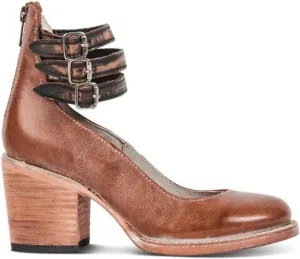 Women's Fashion Chunky Heel Block Ankle Strap Buckle Mary Jane Shoes Round Closed Toe Back Zipper Wedding Party Dress Pumps