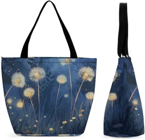 Women's Handbags Dandelions Print Shopping Bag Leather Tote Bag Satchel Bags