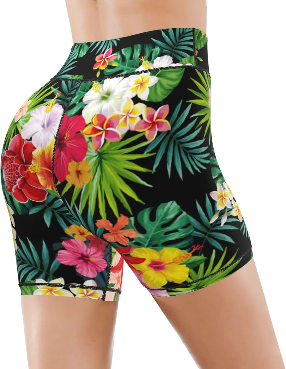 Women's High Waist Bike Shorts for Workout Sports Athletic Running Hiking Biker Yoga Gym Size