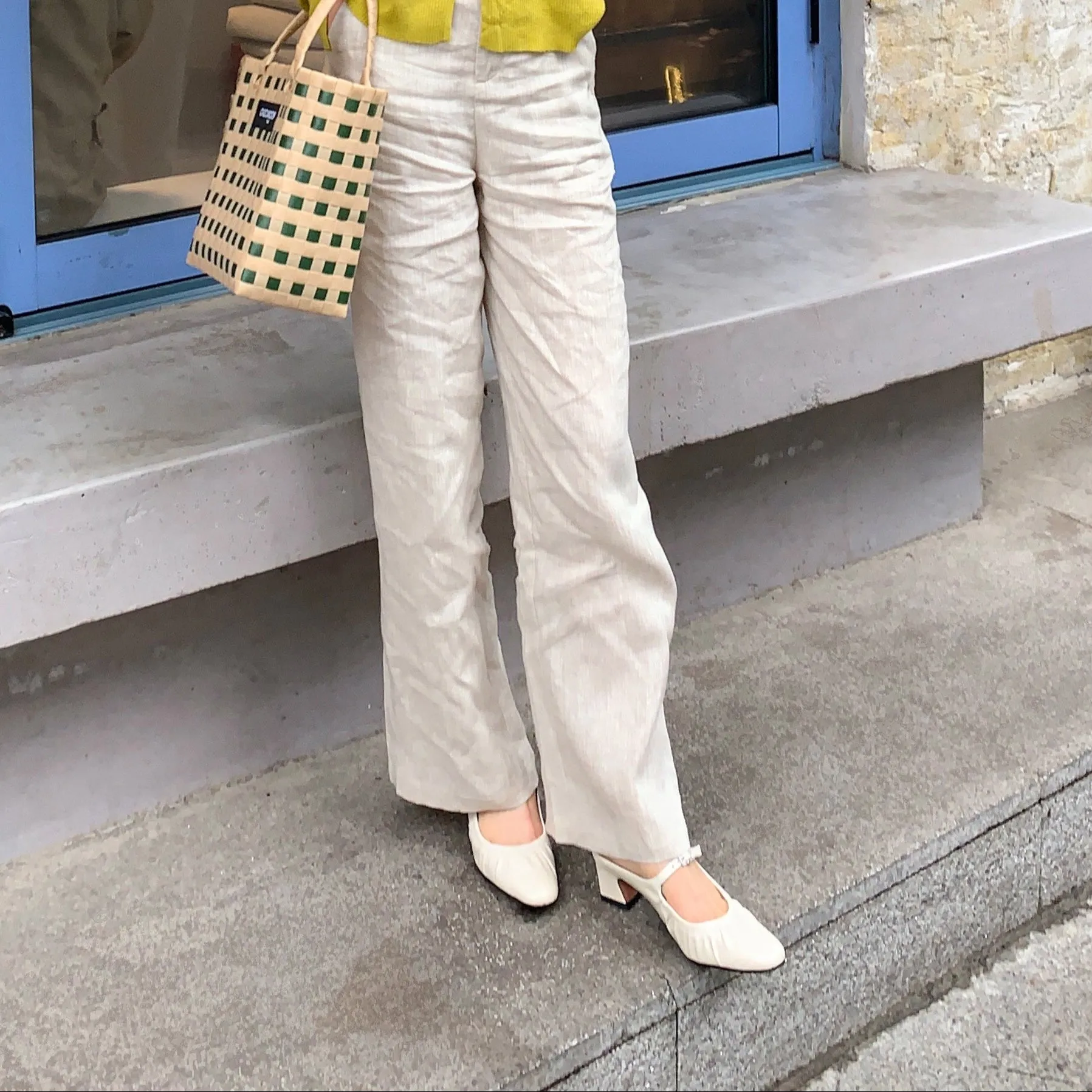 Women's Leather Pointed-toe Mules for Office Mid-heeled Stylish Sandals