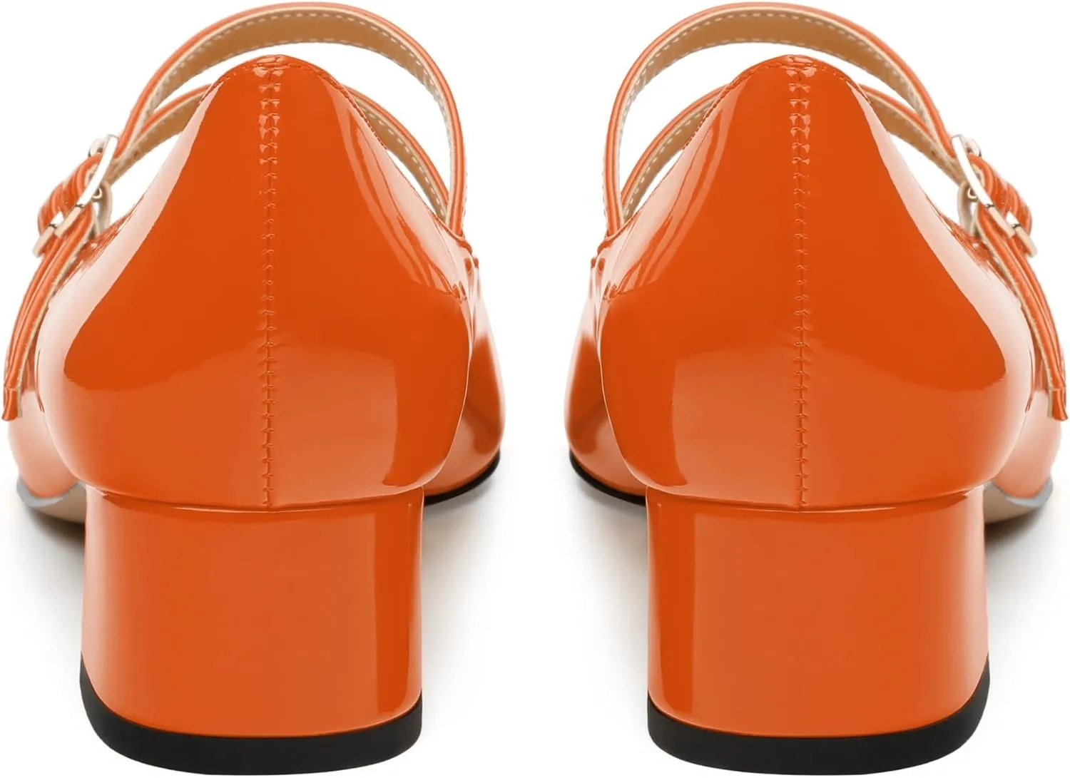 Womens Mary Jane Pumps, Square Toe Low Block Heel Pump Shoes for Women, Daily Comfort Mary Jane Pumps with Two Straps 1.3"