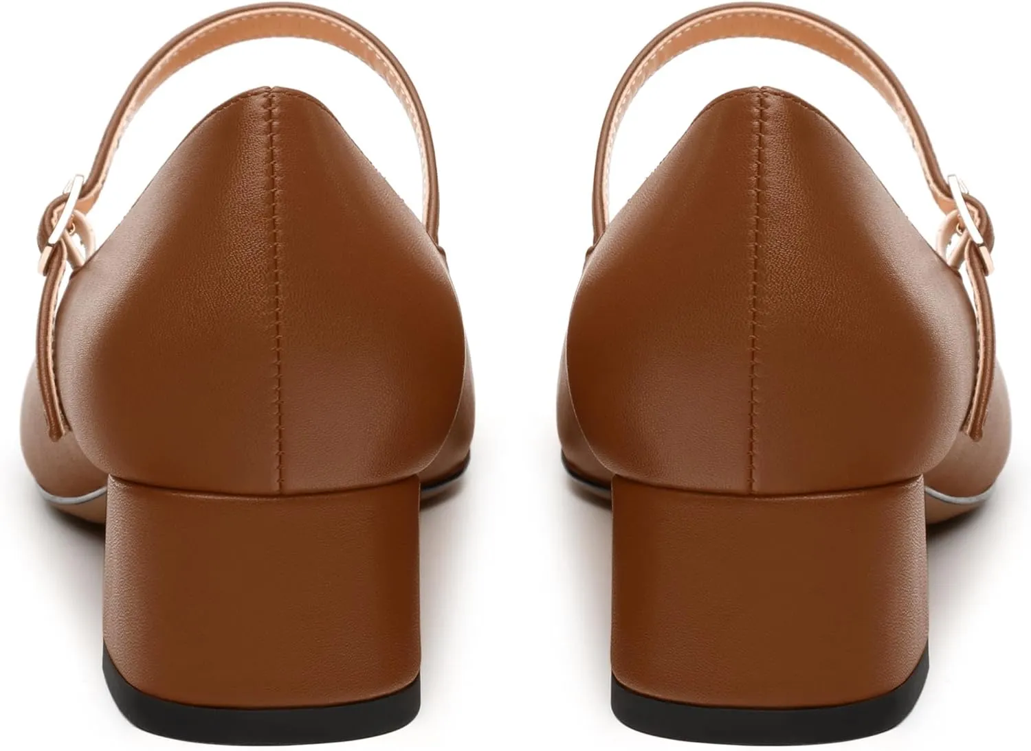 Women's Mary Jane Pumps With Low Block Heel and Square Toe - 1.3" Daily Shoes