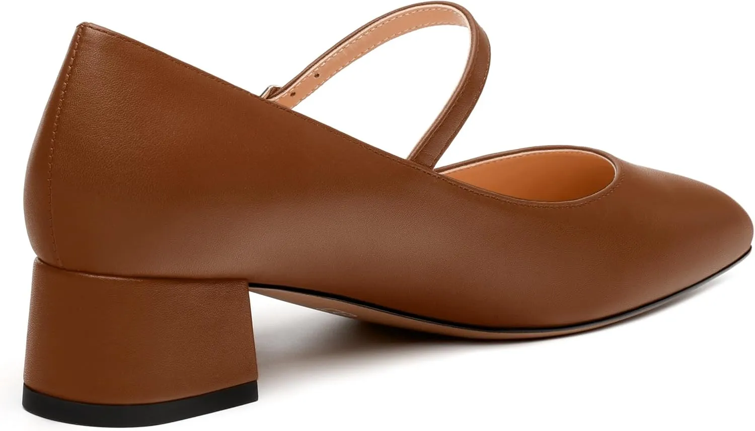 Women's Mary Jane Pumps With Low Block Heel and Square Toe - 1.3" Daily Shoes