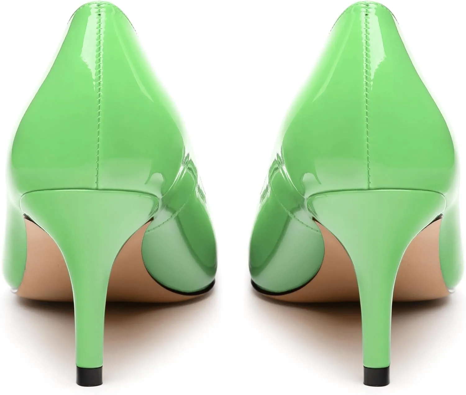 Womens Pumps, Small Square Toe Kitten Heels Pumps for Women, Rhinestone Square Buckle Decoration Daily Dress Pump Shoes 2.5"