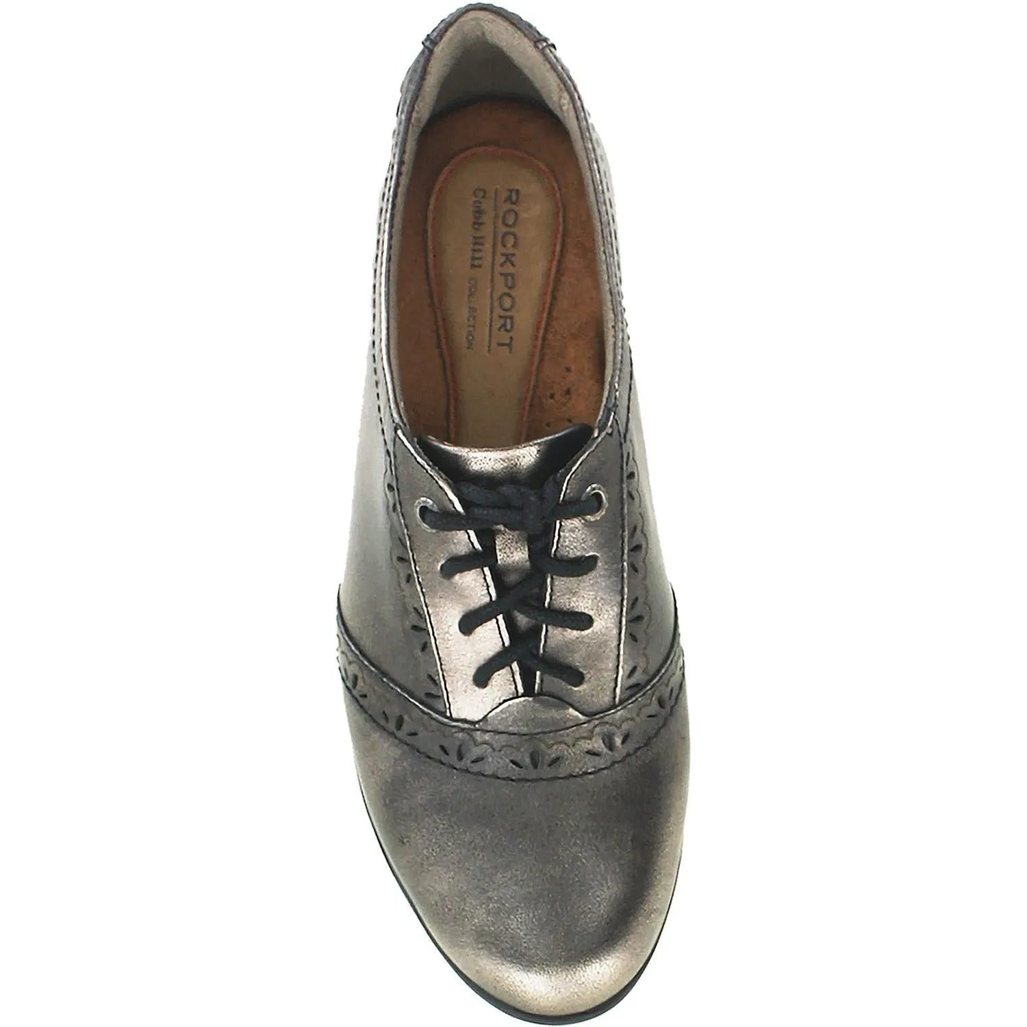 Women's Rockport Cobb Hill Gratasha Oxford Pewter Leather
