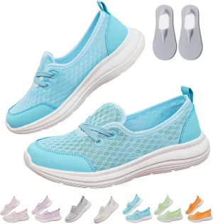 Women's Soft Sole Mesh Comfort Orthopedic Shoes, Lightweight Soft Solecomfortable Flat Arch Support Walking Shoes,Slip Ins Sneakers Ladies