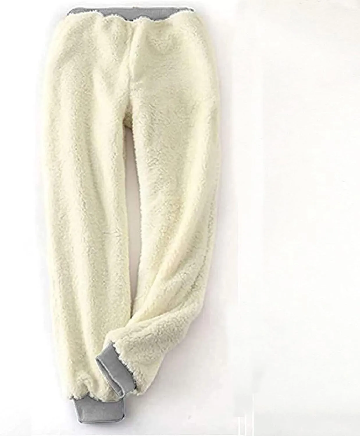 Womens Sweatpants Fleece Sherpa Lined Sweatpants with Pocket Thermal Leggings Winter Warm Sherpa Lined Joggers