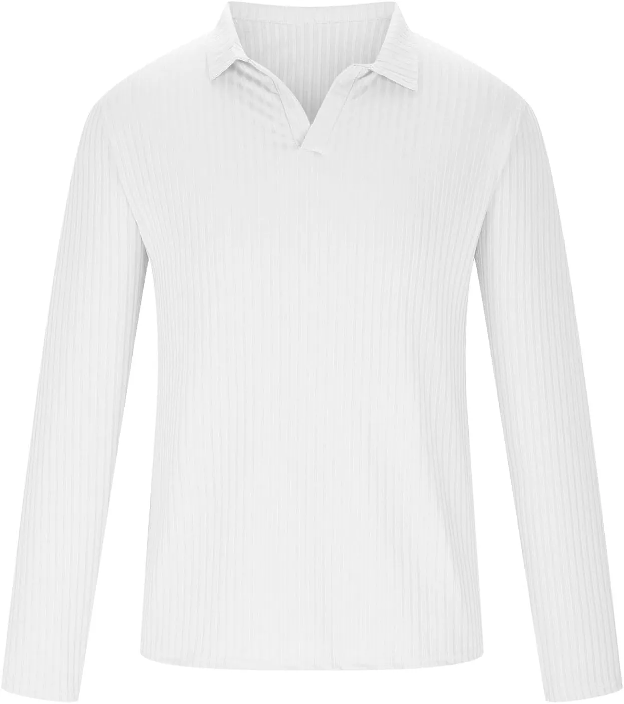 Work Shirts for Men 2023 Regular Fit Long Sleeve V Neck Solid Work T Shirt Casual Muscle Fitness Sport Clothes