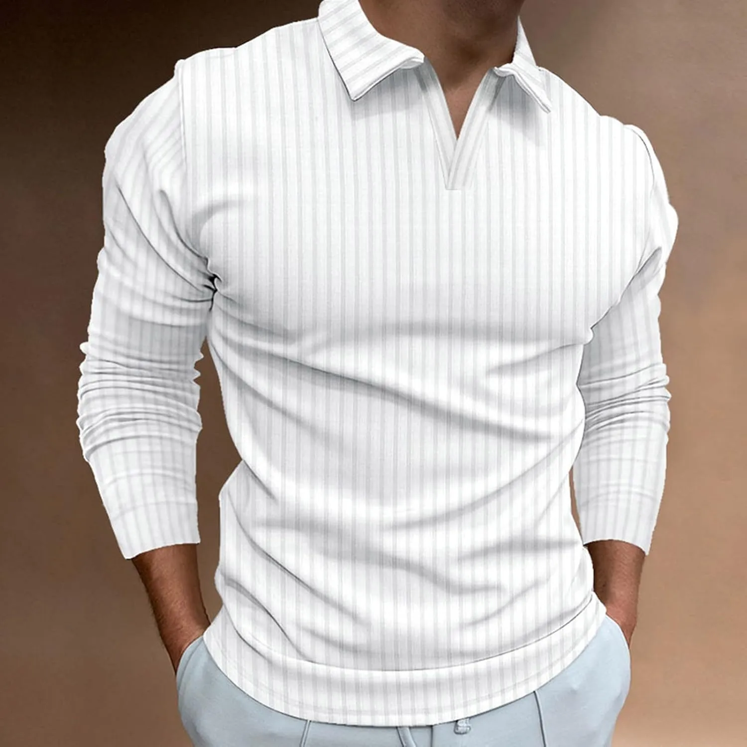 Work Shirts for Men 2023 Regular Fit Long Sleeve V Neck Solid Work T Shirt Casual Muscle Fitness Sport Clothes