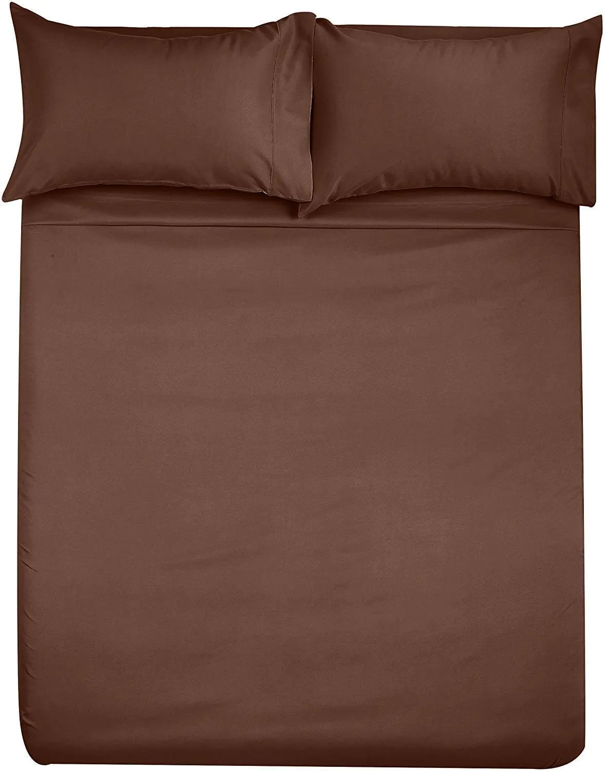 Xtream Fabric 4 Piece Real 800 Thread Count Bed Sheet Set - 100% Egyptian Cotton Ultra Soft Luxury Sheets - Italian Finish Fitted Sheet fits Upto 19” deep Pocket Mattress (King, Chocolate Solid)