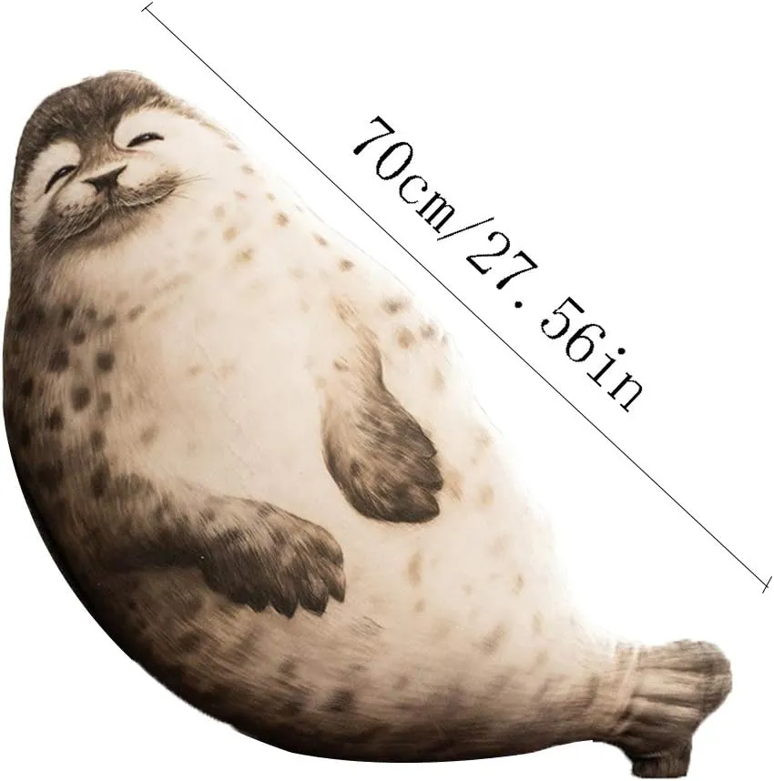 Yonune TANGDIAABBCC Willcome Cuddly Blob Seal Plush Pillow Stuffed Animal Soft Hugging Ocean Animal Plushie Toys for Kids Adults Gifts (70cm / 27.56 in)
