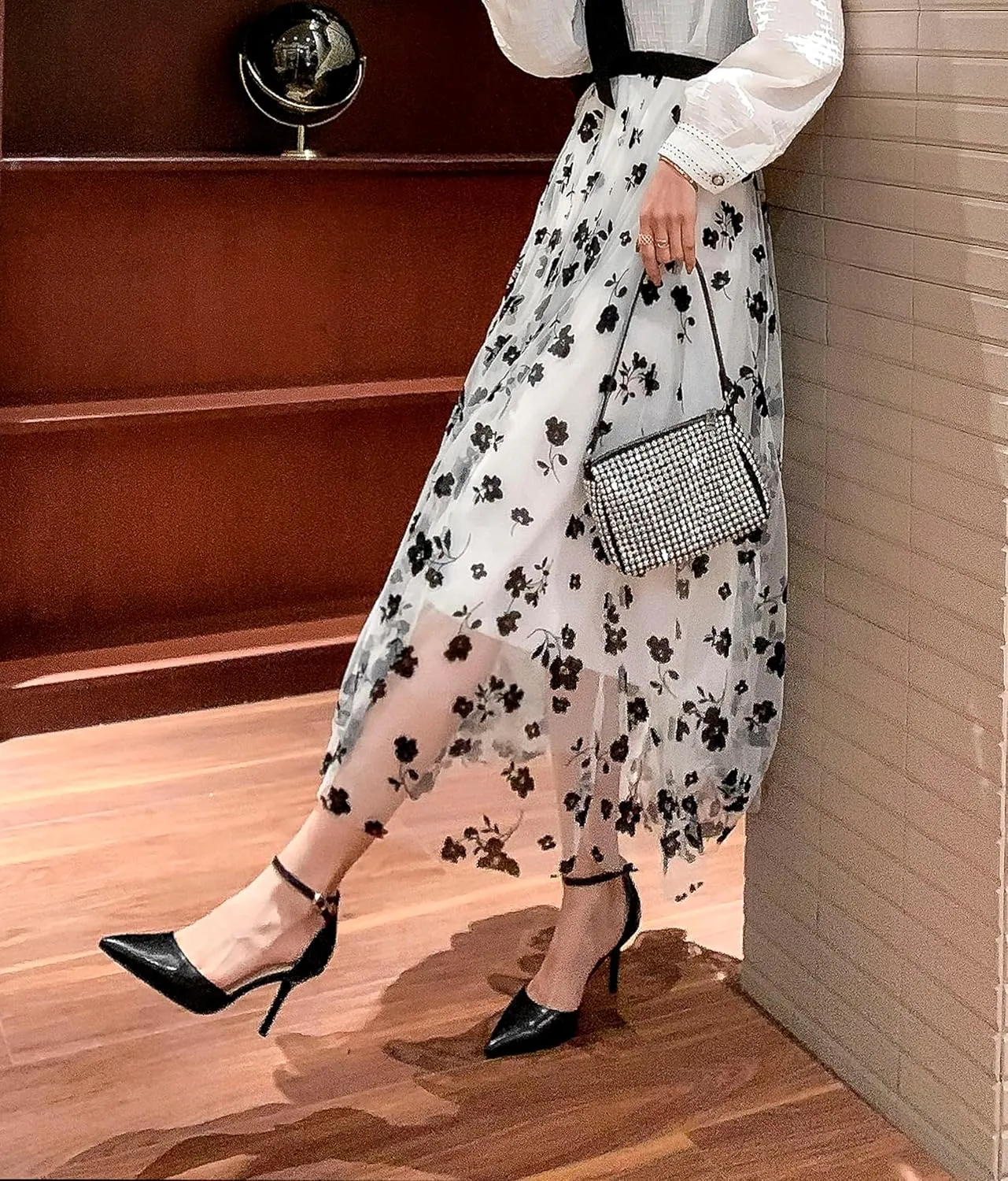 YooPrettyz Women D’Orsay High Heels Pointed Toe Ankle Strap Shoes Leather Everyday Work Or Formal Dress Pumps