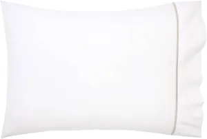 Yves Delorme Athéna Pierre King 21 x 43 in Pillowcase Extra Soft and Cooling Luxury Sheets, 100% Natural Organic Cotton - Breathable and Durable