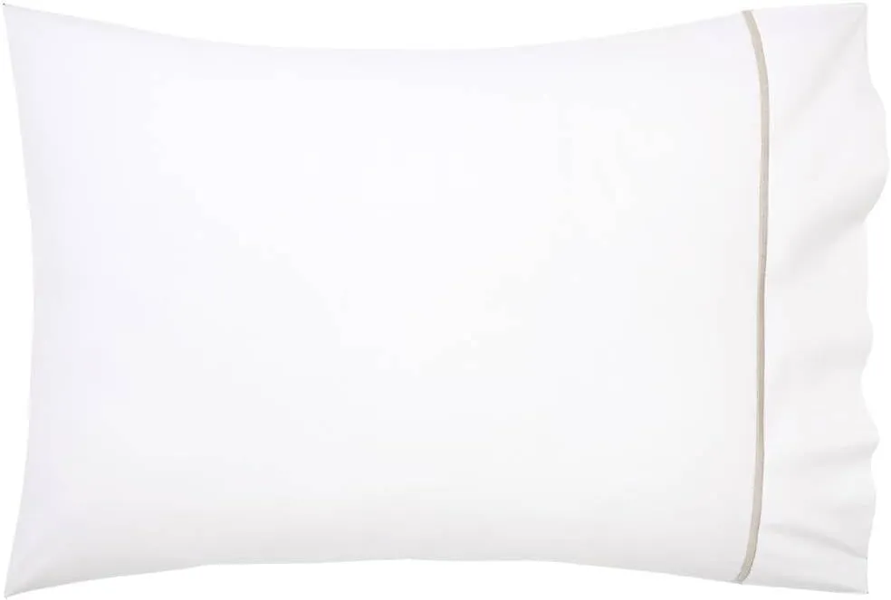 Yves Delorme Athéna Pierre King 21 x 43 in Pillowcase Extra Soft and Cooling Luxury Sheets, 100% Natural Organic Cotton - Breathable and Durable