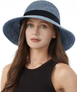 Zylioo 2XL/XL/L/M/S Womens Straw Hat,Wide Brim Sun Protection Beach Hats,UPF 50  Floppy Summer Hat for Small Heads